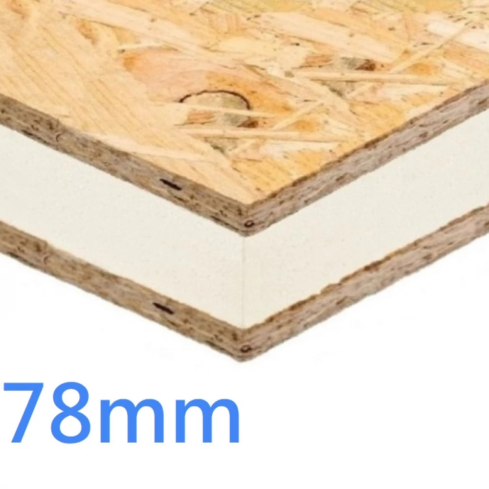 78mm SIP Structural Insulated Sandwich Panel (PIR and OSB) 2400x1200mm