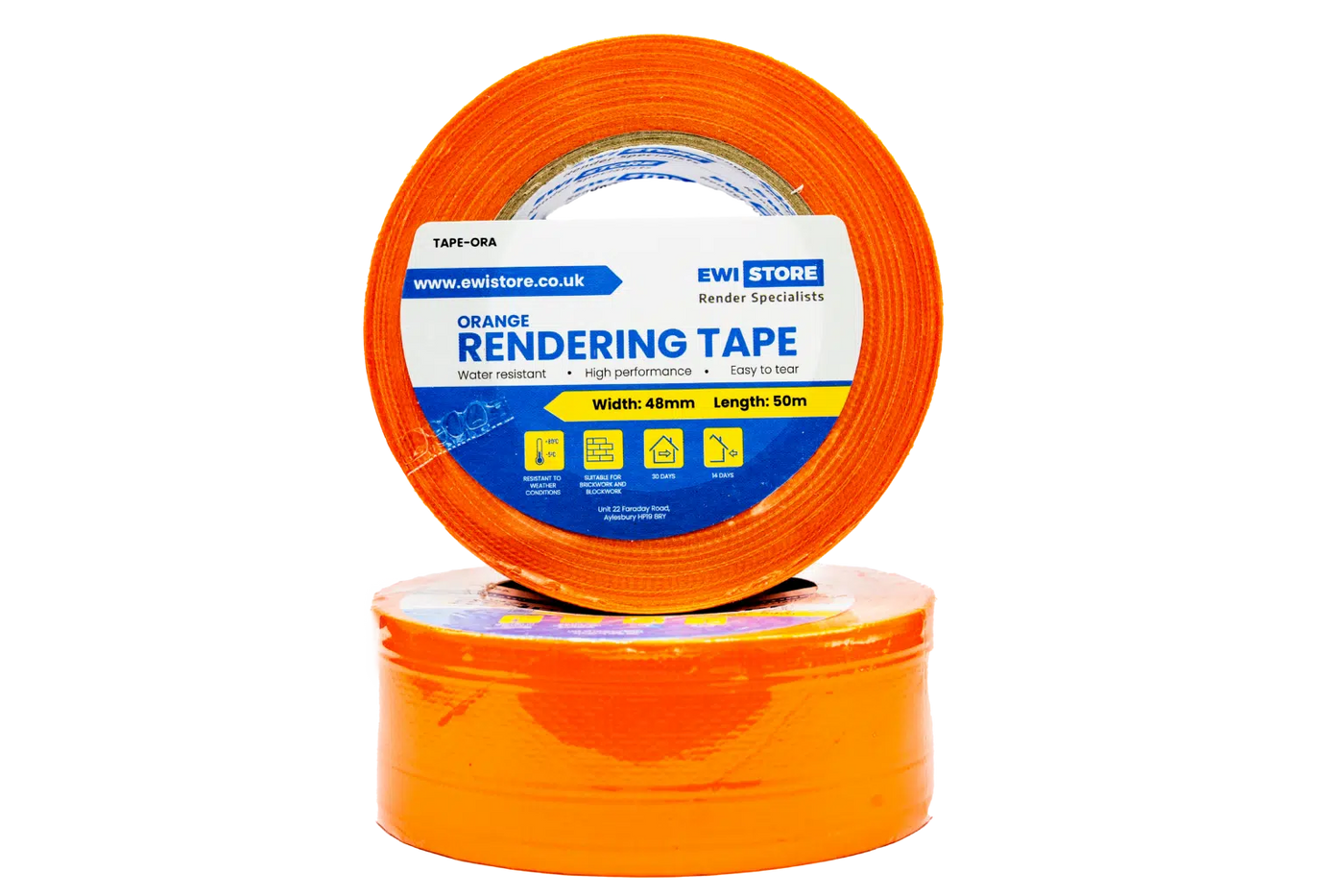 EWI Store – Rendering Tape – Orange 48mm x 50m