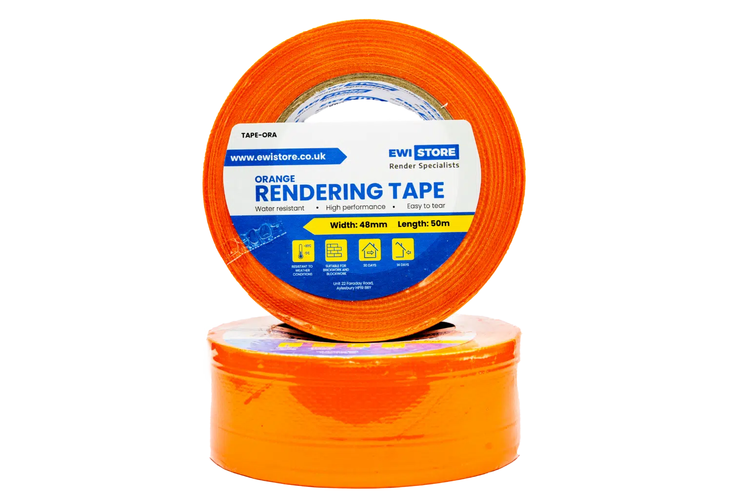 EWI Store – Rendering Tape – Orange 48mm x 50m