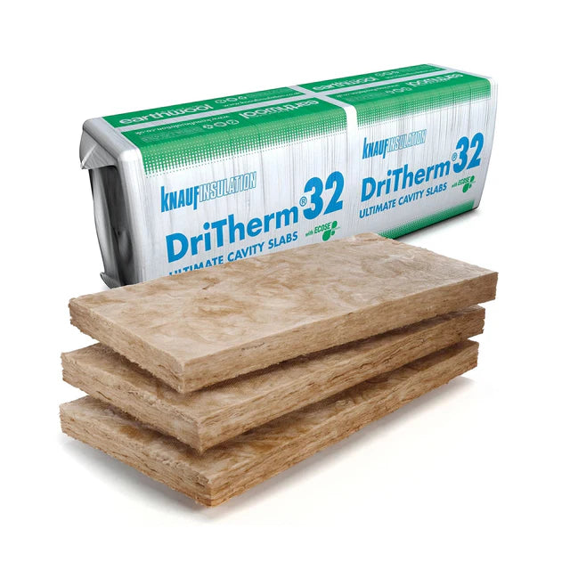 150mm Knauf Dritherm 32 Mineral Wool Cavity Wall Insulation - 32.7m² - 15 Packs (4 Slabs/Pack)