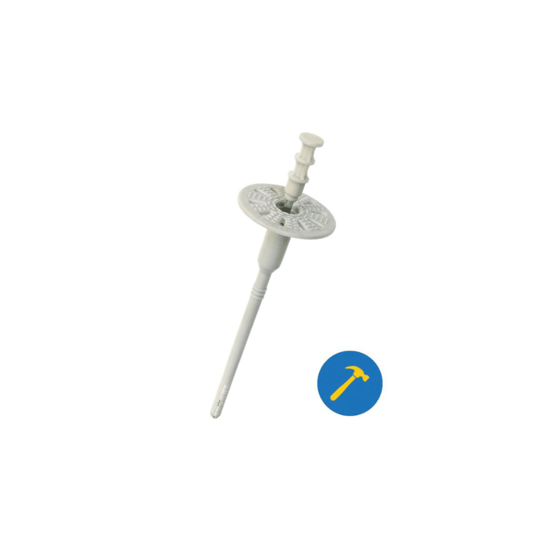 135mm Metal Pin Insulation Board Fixings - Short Expansion Zone 8mm - 200 pieces