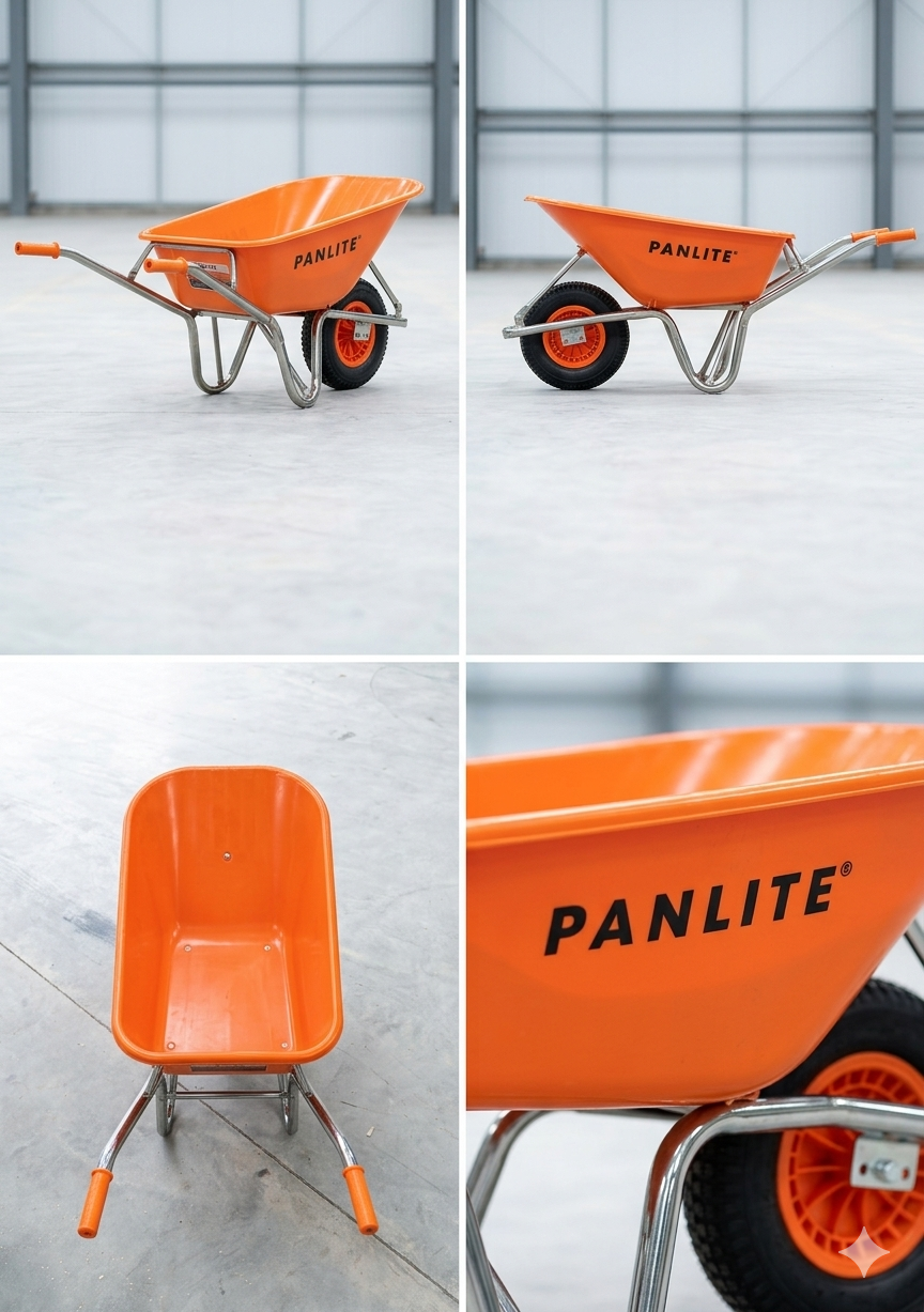 Panlite 90L Heavy-Duty Wheelbarrow