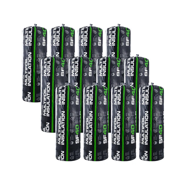 SuperFOIL SF40 Multifoil Thermal Insulation - 1.5m x 10m - 180m² - 12 Pack